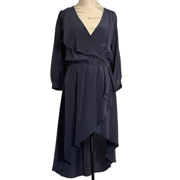 New S.Y.L.K. dark blue navy Midi dress size L - Picture 1 of 11